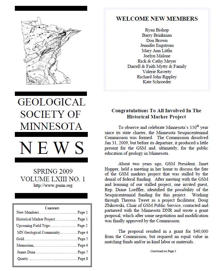 Spring 2009 Newsletter